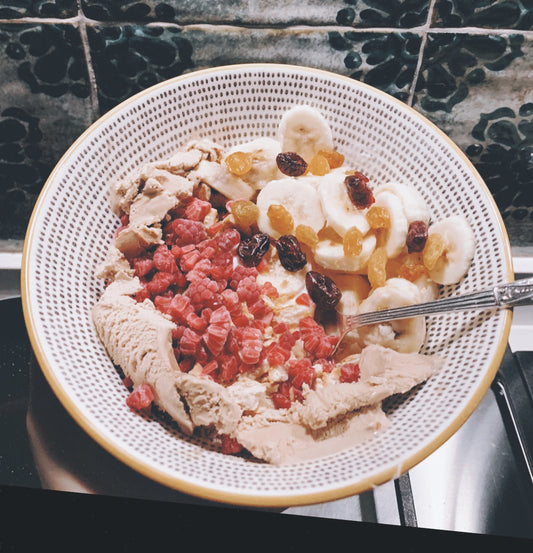 Banana collagen cocoa nice cream