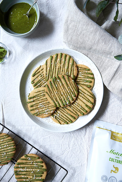 Shortbread Biscuits with Matcha Icing - By Emma