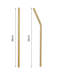 Golden Spoons & Straws for Iced Drinks & Smoothies - Wellness Lab®
