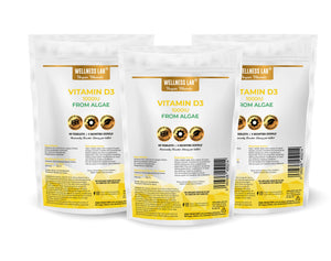 Vegan Vitamin D3 1000iu | From Algae | 90 tablets | 3 months - Wellness Lab®