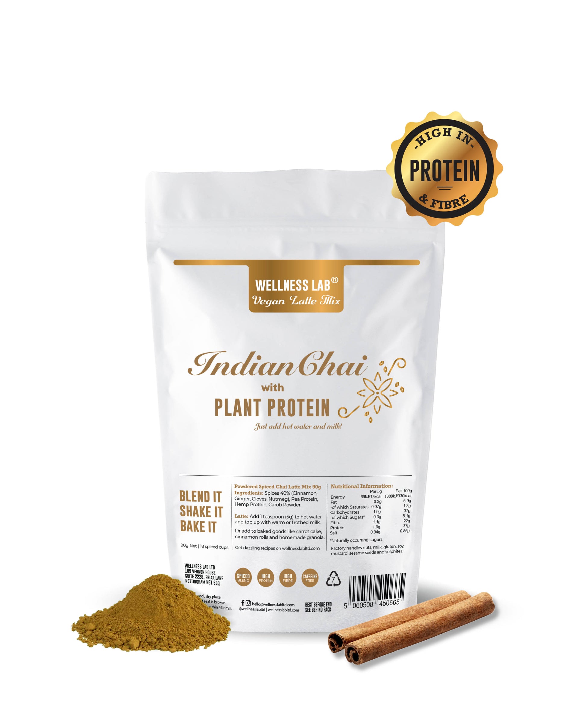 Franzese Spiced Chai Latte Mix | Gourmet Masala Spiced Chai Powder  w/Natural Spices (Delicious Instant Latte for Hot, Iced or Blended |  Arrives in 1