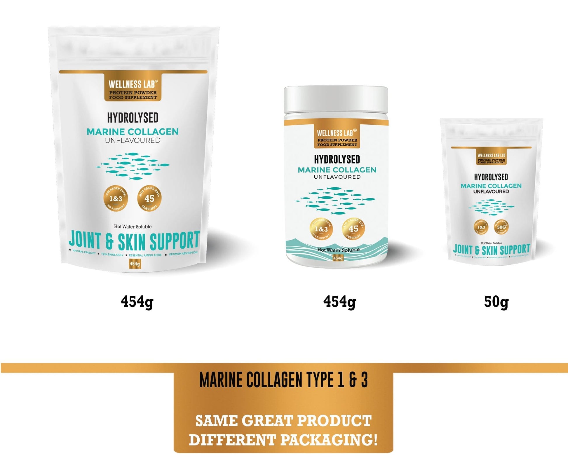 3x POUCH Marine Collagen Powder - Wellness Lab®