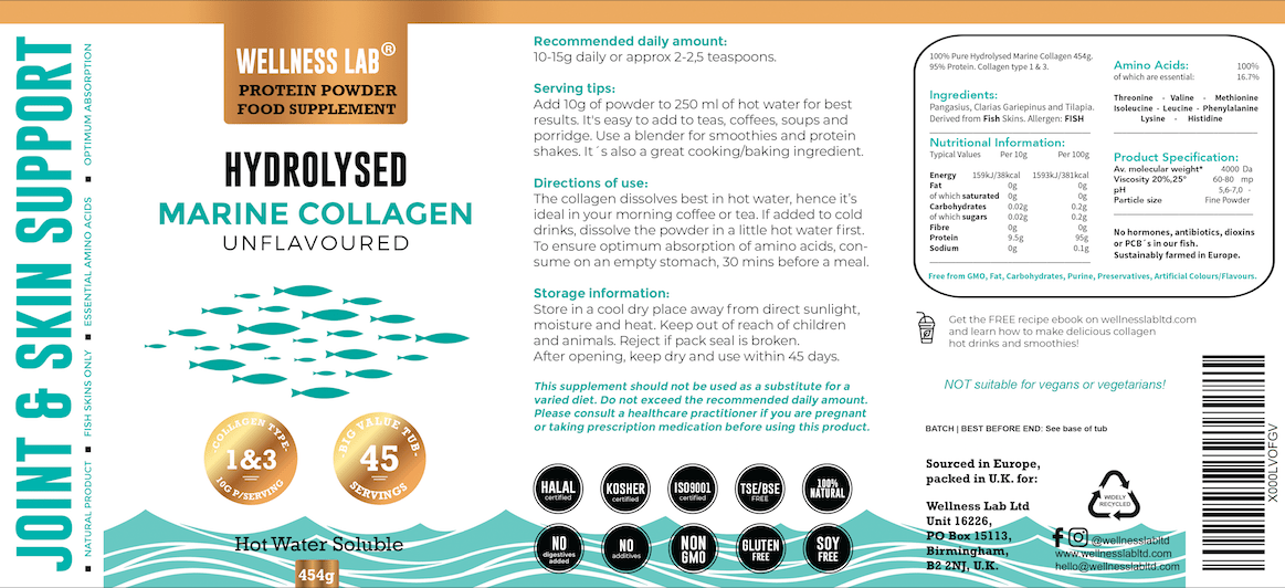 3x TUBS Marine Collagen Powder - Wellness Lab®